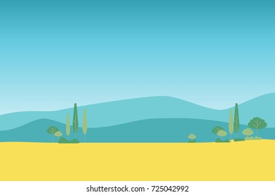 Mountains landscape. Vector illustration
