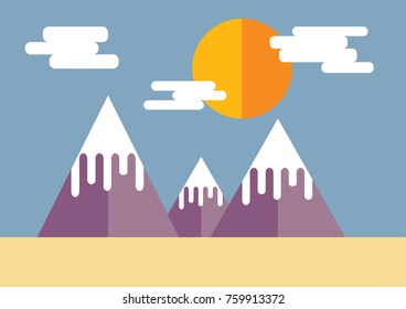 Mountains. Landscape vector illustration