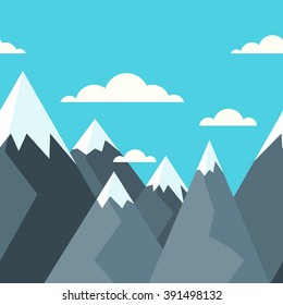 Mountains Landscape Vector Seamless Horizontal Background Stock Vector ...