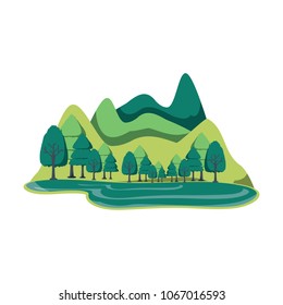 Mountains lanscape design