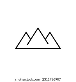 Mountains line icon, logo vector