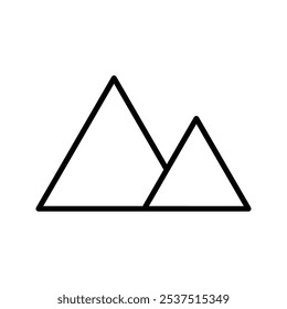 Mountains line icon. Travel advantage outline concept.