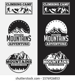Mountains Logo Badge & Label