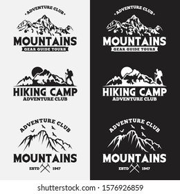 Mountains Logo Badge & Label
