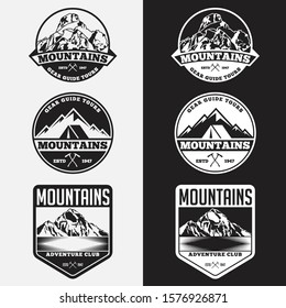 Mountains Logo Badge & Label