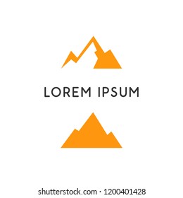 ​Simple mountains logo for branding identity. Vector image.