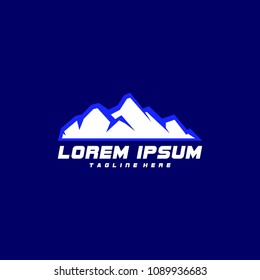 mountains logo design template