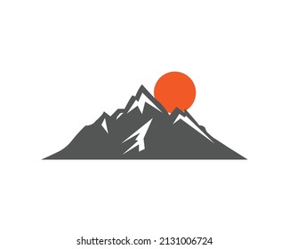 Plantilla de diseño del logotipo de las montañas. Resumen Logo de Ilustración Inspiración de diseño.