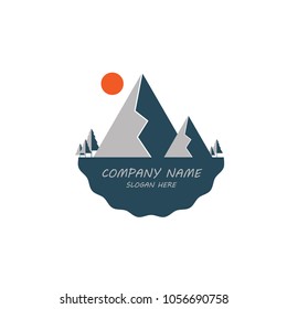 Mountains logo design vector template