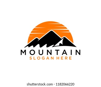 Plantilla vectorial de diseño del logotipo de montaje