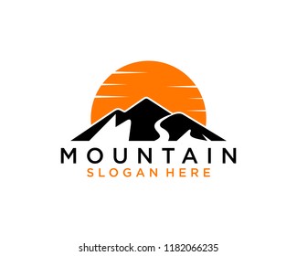 Mountains logo design vector template