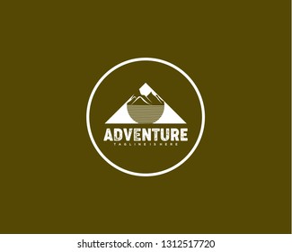 Mountains logo design vector template - Vector