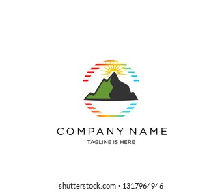 Mountains logo design vector template