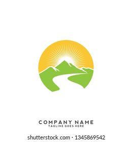 Mountains logo design vector template