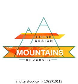 Mountains logo design vector template