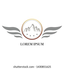 Mountains logo design vector template