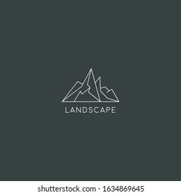 Mountains logo design vector template