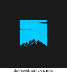Ilustración del elemento de la plantilla del vector del diseño del logotipo de las montañas