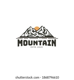 Mountains logo design vector template