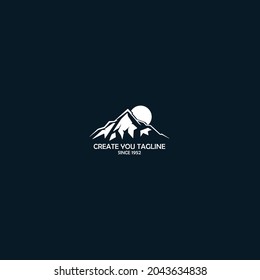 Mountains logo design vector template