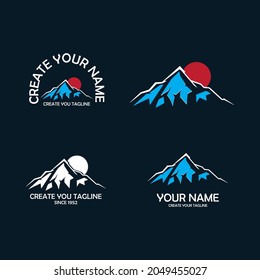 Mountains logo design vector template