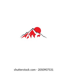 Mountains logo design vector template