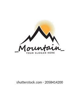 Mountains logo design vector template