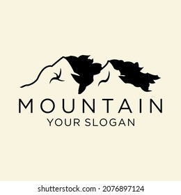 Mountains logo design vector template