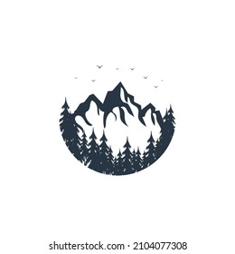 Mountains logo design vector template