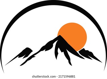 Mountains logo design vector. mountains template icon for logo