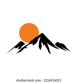 Mountains logo design vector. mountains template icon for logo