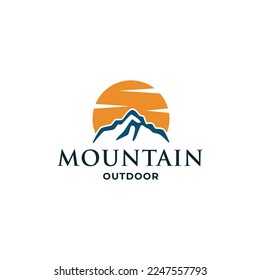 Mountains logo design vector template