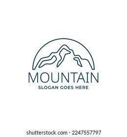 Mountains logo design vector template