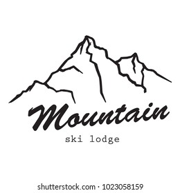 Mountains logo emblem vector illustration. Mountains and travel icon for tourism organizations.