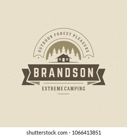 Mountains logo emblem vector illustration. Outdoor adventure expedition, mountains silhouette shirt, print stamp. Vintage typography badge design.