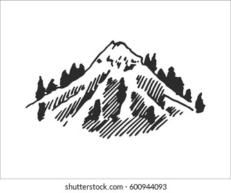 Mountains logo icon ullustration