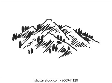Mountains logo icon ullustration