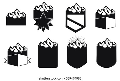 Mountains logo illustration set