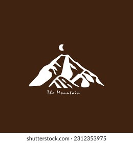mountains logo image isolated on brown background