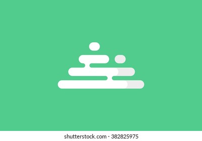 Mountains logo. Minimalistic mountains logo. Triangle logo design. Pyramids logo.