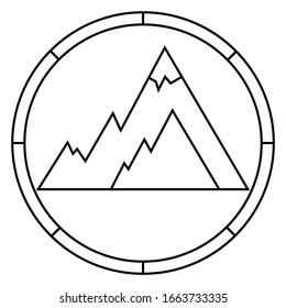 logo de las montañas. icono de tema de montaña