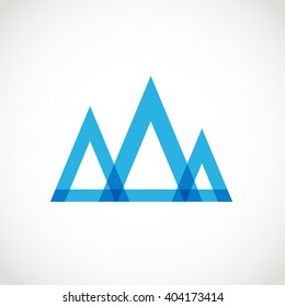 Mountains logo on white background. Vector