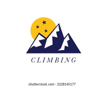 mountains logo set vector bundle
