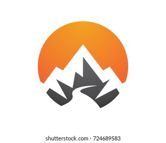 Plantilla de logotipo de las montañas