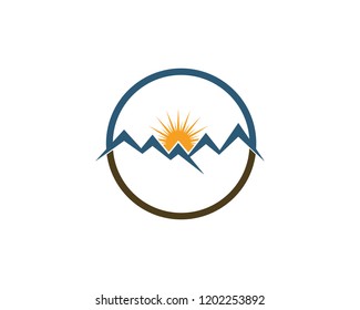 Mountains Logo Template illustration