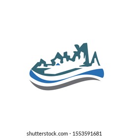 Mountains Logo Template illustration vector
