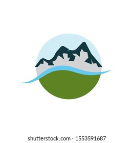 Mountains Logo Template illustration vector

