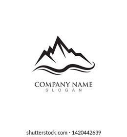 Mountains Logo Template Vector Icon