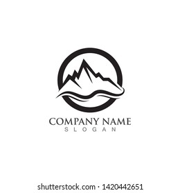 Mountains Logo Template Vector Icon