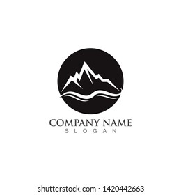 Mountains Logo Template Vector Icon
